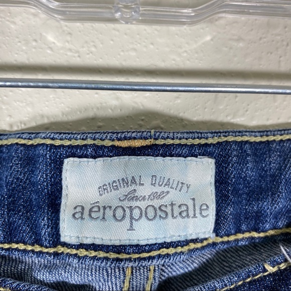 Aeropostal Cut Off Shorts mid rise fringed hem size 1-2 - Picture 5 of 6